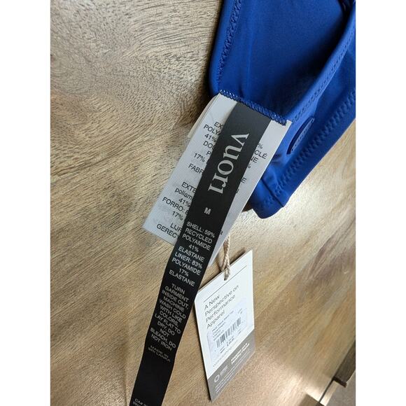 Vuori Heat Wave Bikini Top Womens M Blue Performance Adjustable Strap Stretch - Picture 3 of 4